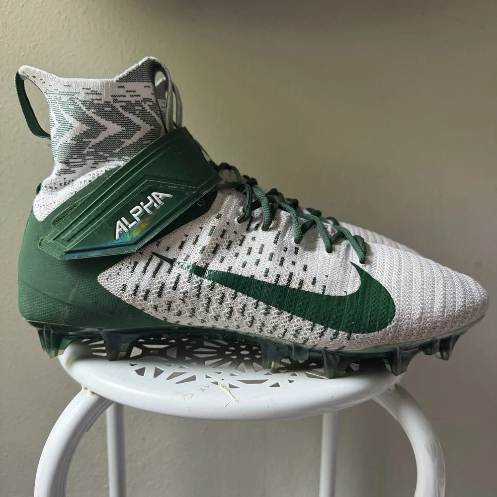 Nike Alpha Menace Elite 2 Football Cleats Green White BV2077-106 Men’s Size 15